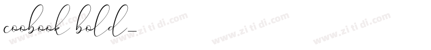 coobook bold字体转换